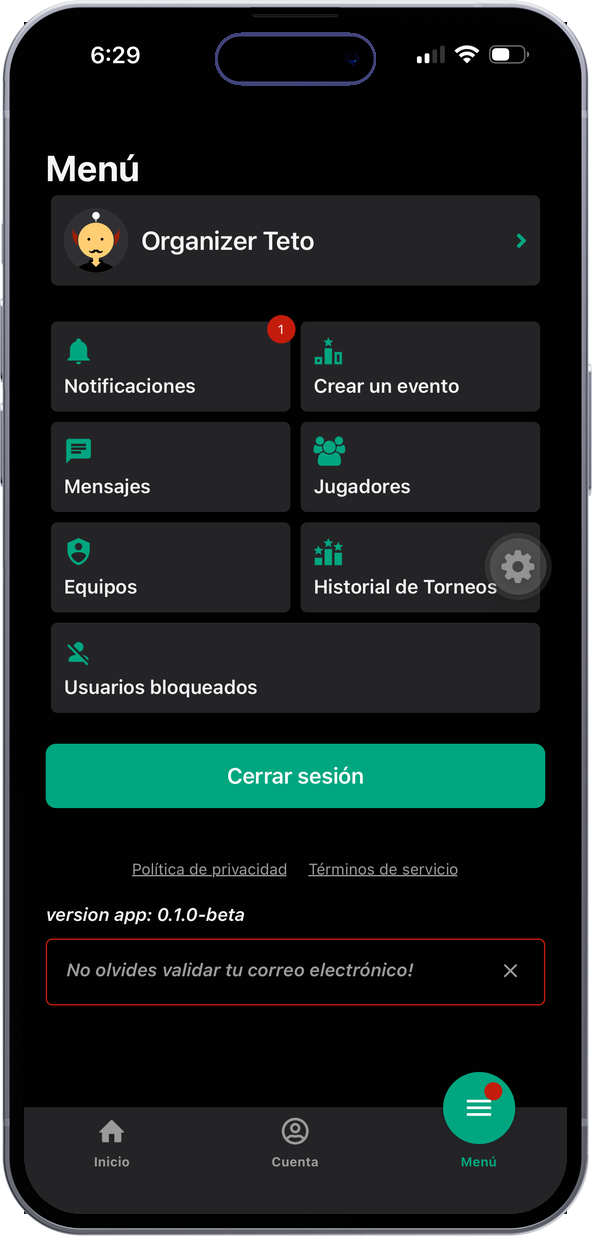 Talos app screen