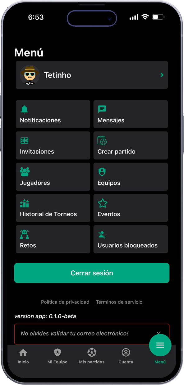 Talos app screen